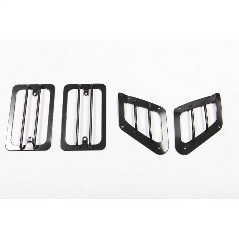 Jeep Wrangler Light Guards - Front - Rugged Ridge - Euro Style Guard - Black - `97-`06